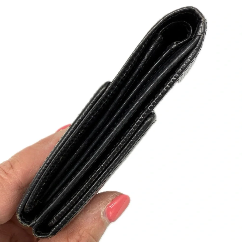 Louis Vuitton Elise Compact Wallet Black Epi Leather Vintage 1992 Authentic